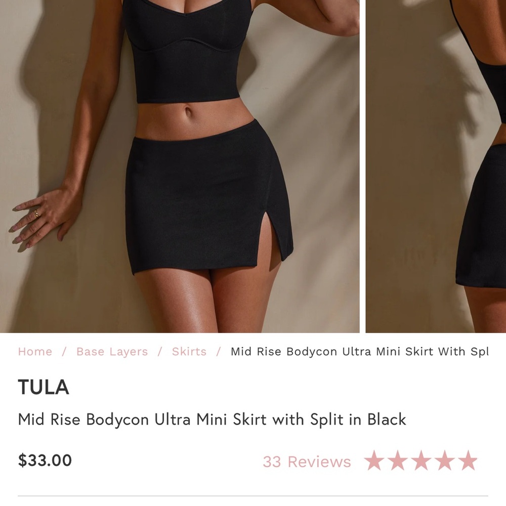 Black mini skirt size 14